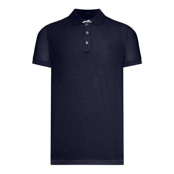 Fay Archive Men Cotton Piquet Polo Shirt With Logo
